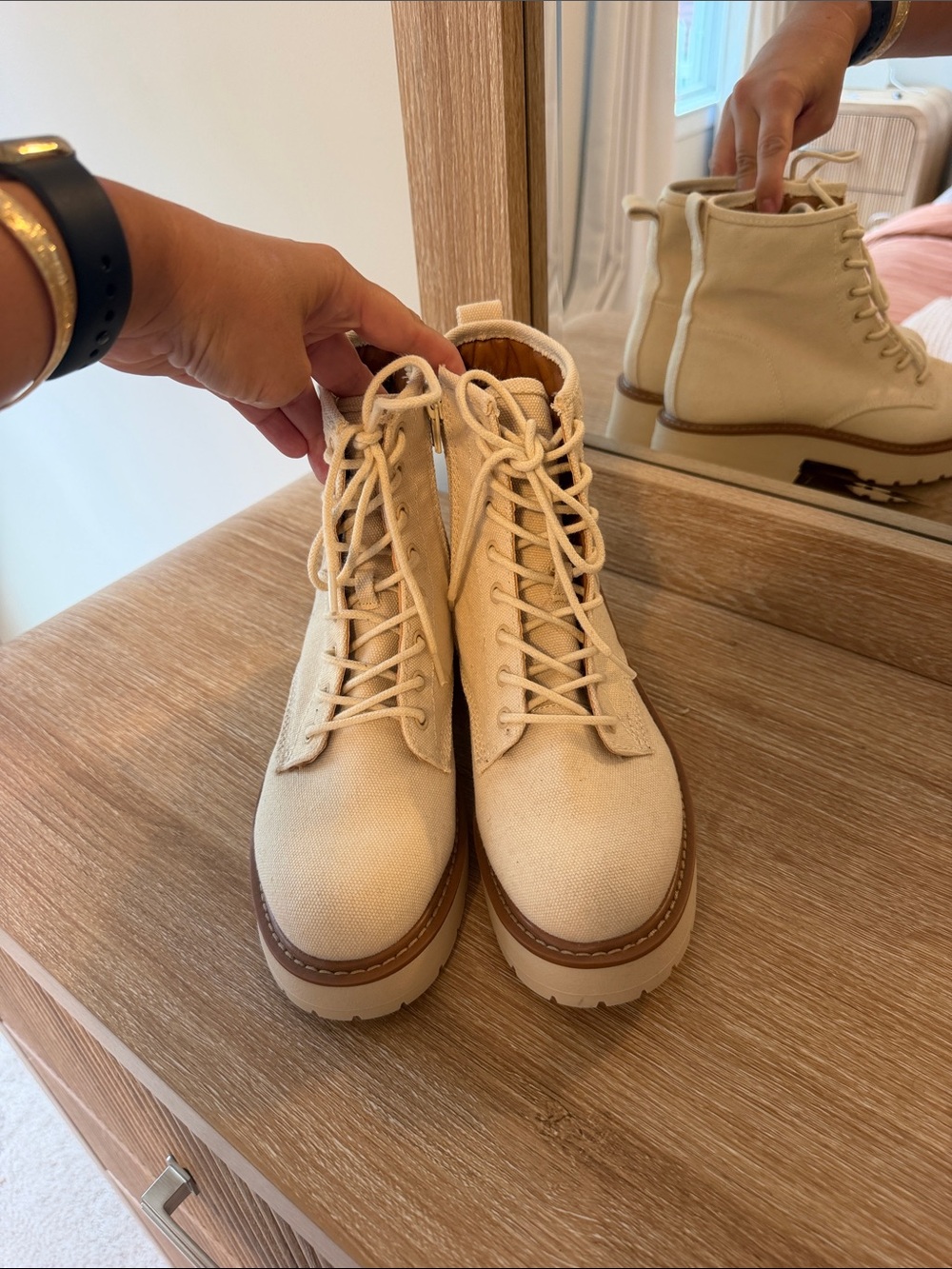Madden Girl Lace-Up Platform Boots